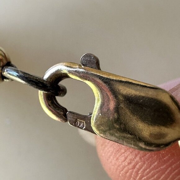 VTG Faceted Red Crystal Abalone Shell Spacer Beads Necklace Fashion Jewelry 18"‎ - Picture 6 of 8